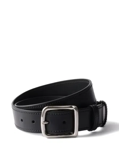 Prada Leather Buckle Belt