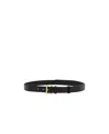 Prada Leather Buckle Belt In Black