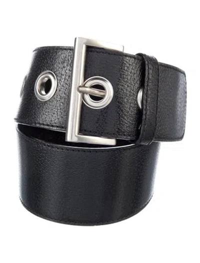 Pre-owned Prada Leather Buckle In Black