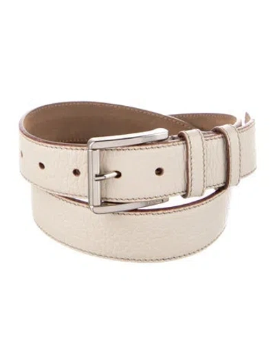 Pre-owned Prada Leather Buckle In Neutrals