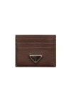 Prada Leather Triangle Card Holder