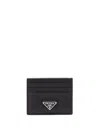 Prada Enamel Triangle-logo Cardholder