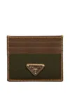 Prada Re-nylon And Leather Card Holder