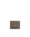 Prada Leather Triangle Card Holder