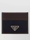 Prada Leather Card Holder Featuring Contrast Panel In Multi