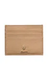 Prada Leather Card Holder In Neutral