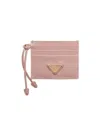 Prada Small Leather Wallet In Rose Bengal