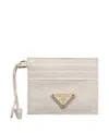 Prada Leather Card Holder In White