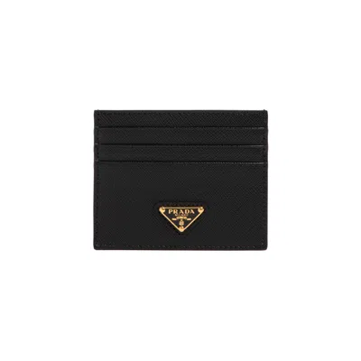 PRADA PRADA LEATHER CARD HOLDER WOMEN