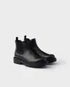 Prada Elastic-gusset Leather Boots In Black