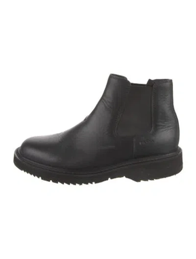 Pre-owned Prada Leather Chelsea Boots In Black