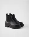 Prada Leather Chelsea Boots In Multi
