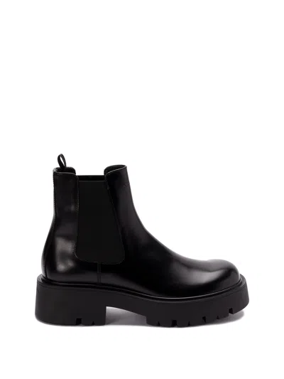 PRADA LEATHER CHELSEA BOOTS