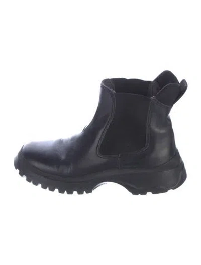 Pre-owned Prada Leather Chelsea Boots In Blue