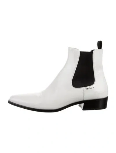 Pre-owned Prada Leather Chelsea Boots In Multi