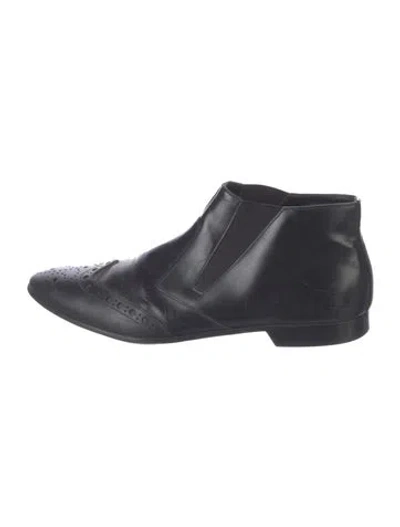 Pre-owned Prada Leather Chelsea Boots In Multi