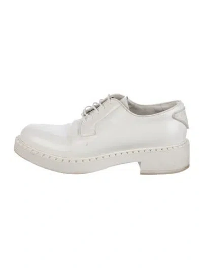 Pre-owned Prada Leather Chunky Sneakers In White
