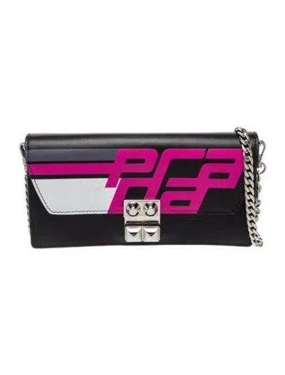 Pre-owned Prada Leather Clutch In Black