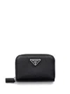 Prada Leather Coin Purse In Black