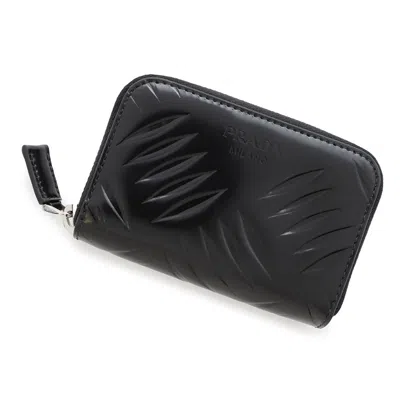 Pre-owned Prada Leather Coin Purse/coin Case () In Black