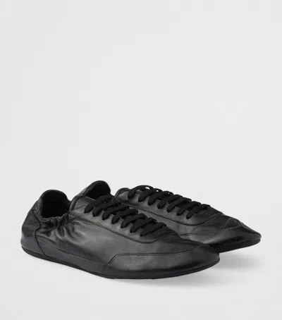 Prada Collapse Re-nylon And Suede Elasticized Sneakers Shoes In Black