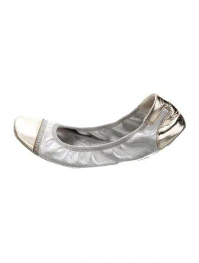 Pre-owned Prada Leather Colorblock Pattern Ballet Flats In Multi