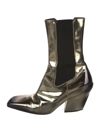Pre-owned Prada Leather Colorblock Pattern Chelsea Boots In Multi