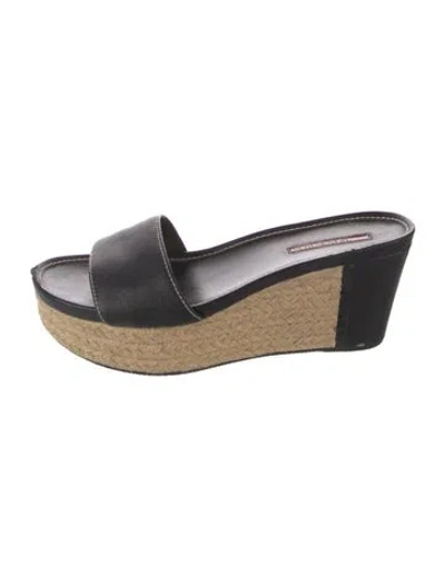 Pre-owned Prada Leather Colorblock Pattern Slides