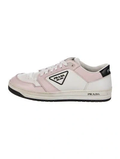 Pre-owned Prada Leather Colorblock Pattern Sneakers In Multi