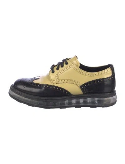 Pre-owned Prada Leather Colorblock Pattern Sneakers In Multi