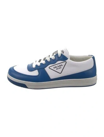 Pre-owned Prada Leather Colorblock Pattern Sneakers In Multi