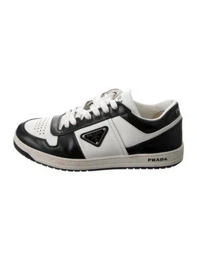 Pre-owned Prada Leather Colorblock Pattern Sneakers In Multi