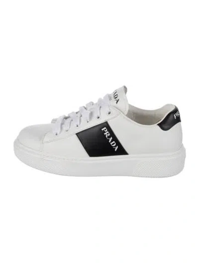 Pre-owned Prada Leather Colorblock Pattern Sneakers In Multi