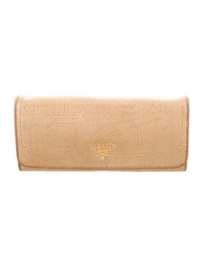 Pre-owned Prada Leather Continental Wallet