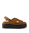 Prada Leather Criss-cross Sandals