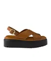 Prada Leather Criss-cross Sandals In Leather