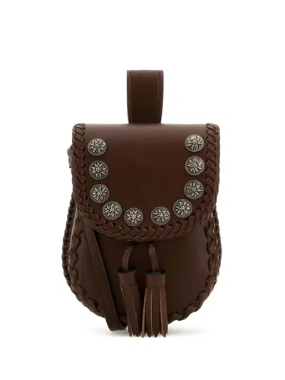 Prada Brown Leather Crossbody Bag