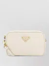 Prada Leather Crossbody Bag Adjustable Strap In Neutral