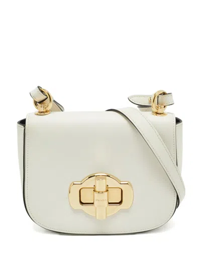 Pre-owned Prada Leather Crossbody Bag In White