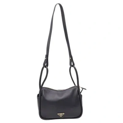 Pre-owned Prada Leather Darling Tote Bag In Black
