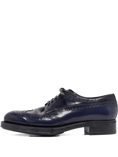 Pre-owned Prada Leather Derby Shoes