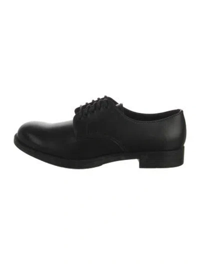 Pre-owned Prada Leather Derby Shoes In Black