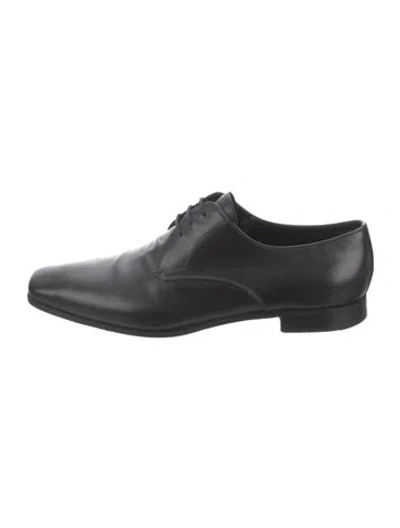 Pre-owned Prada Leather Derby Shoes In Black