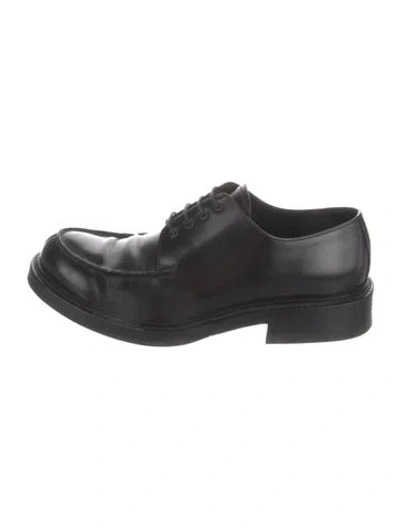 Pre-owned Prada Leather Derby Shoes In Black