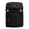 Prada Leather Details Nylon Backpack