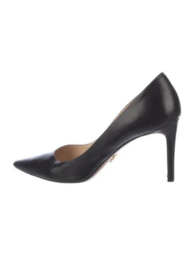 Pre-owned Prada Leather D'orsay Pumps In Black