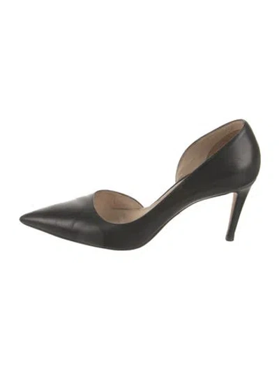 Pre-owned Prada Leather D'orsay Pumps In Black