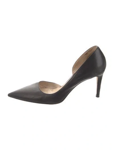 Pre-owned Prada Leather D'orsay Pumps In Black