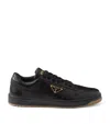 Prada Black Nappa Leather Downtown Sneakers In Black