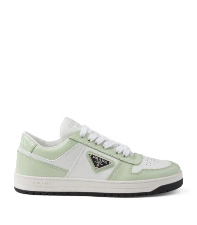 Prada Downtown Leather Sneakers In Multi